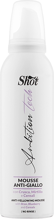 Repairing Anti-Yellow Bran Mousse - Shot Ambition Tech Natural&Glossy Mousse — photo N1