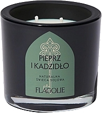 Natural Soy Candle with Two Wicks 'Pepper & Incense' - Flagolie — photo N1