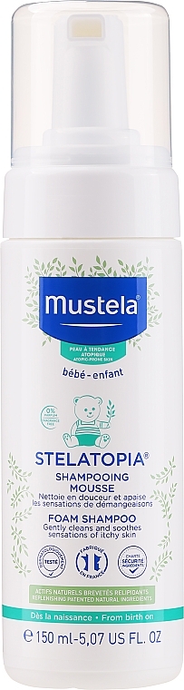 Baby Foam Shampoo - Mustela Stelatopia Foam Shampoo — photo N1