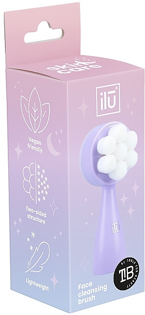 Face Cleansing & Massage Brush, purple - Ilu Face Cleansing Brush — photo N3