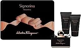 Fragrances, Perfumes, Cosmetics Salvatore Ferragamo Signorina Misterioasa - Set (edp/50ml + b/lot/50ml + sh/gel/50ml)