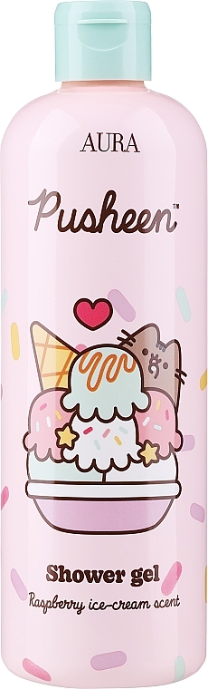 Raspberry Ice Cream Shower Gel - Aura Cosmetics Pusheen Shower Gel Raspberry Ice Cream Scent — photo N1