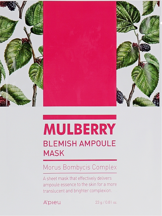 Ampoule Face Mask - A'pieu Mulberry Blemish Ampoule Mask — photo N1