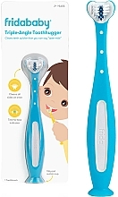 3D Kids Toothbrush for with V-Shaped Head, blue - Frida Baby Triple-Angle Toothhugger — photo N1