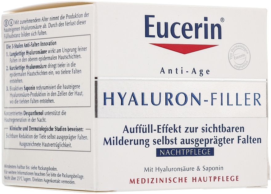 Anti-Wrinkle Night Cream for All Skin Types - Eucerin Hyaluron-Filler Night — photo N1