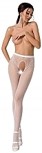 Fragrances, Perfumes, Cosmetics Erotic Tights with Access S019, white - Passion