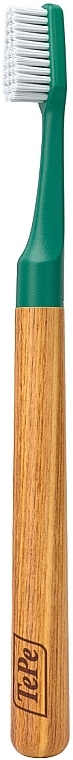 Eco-Toothbrush with Wooden Handle & Three Heads, green - TePe Choice Soft Toothbrush — photo N2