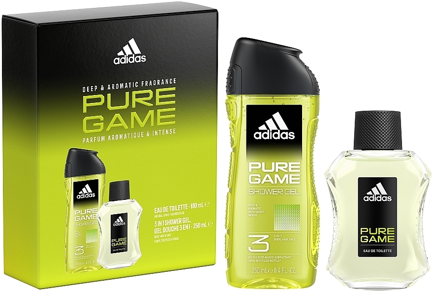 Adidas Pure Game - Set (edt/100ml + sh/gel/250ml) — photo N1