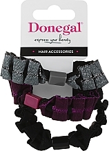 Fragrances, Perfumes, Cosmetics Hair Tie Set, 3 pcs., black + purple + grey - Donegal