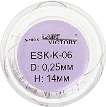 Fragrances, Perfumes, Cosmetics Color Lashes in Jar ESK-K-06, 0.25mm/14mm, brown - Lady Victory