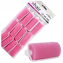 Fragrances, Perfumes, Cosmetics Soft Hair Curlers, d28 mm, pink, 12 pcs. - Xhair