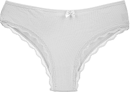 Cotton Brazilian Panties, grey - Moraj — photo N2
