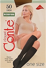 Fragrances, Perfumes, Cosmetics Knee Socks "Microfibra", 50 den, 1 pair, natural - Conte