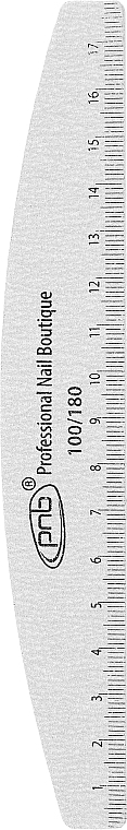 Nail File 100/180 Grey, semicircle - PNB — photo N1