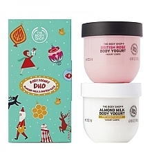 Fragrances, Perfumes, Cosmetics Set - The Body Shop Almond Milk & British Rose Body Yogurt Duo (b/yog/2x200ml)