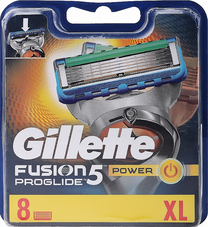 Shaving Razor Refills, 8 pcs. - Gillette Fusion ProGlide Power — photo N1