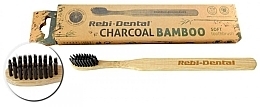 Toothbrush M63, soft, bamboo - Mattes Rebi-Dental Charcoal Bamboo — photo N1