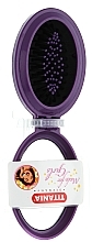 Fragrances, Perfumes, Cosmetics Foldable Massage Hair Brush with Mirror "Girl", purple - Titania