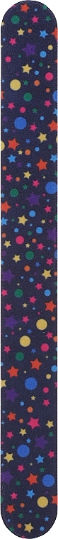Nail File, straight, 7446, navy blue, stars and circles - Top Choice — photo N1