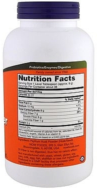 Psyllium Husk Powder - Now Foods Psyllium Husk Powder — photo N2