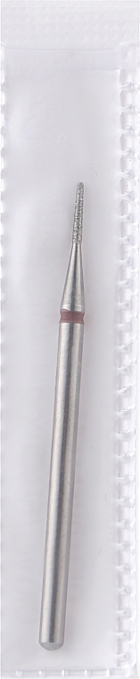 Diamond Nail File Drill Bit, rounded cylinder, L-6 mm, 1.0 mm, red - Head The Beauty Tools — photo N1