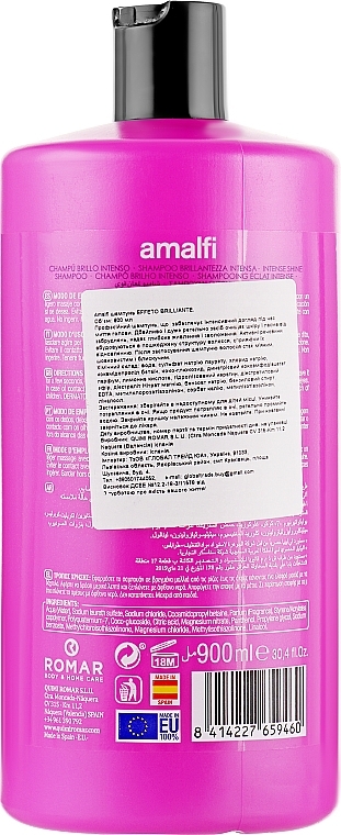 Professional Silk Protein Shampoo "Shine & Brightness" - Amalfi Shampoo — photo N8