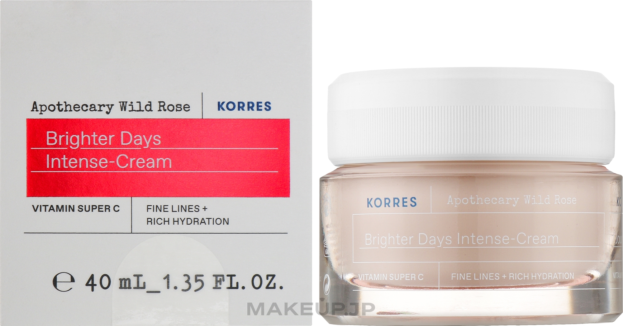 Intensive Day Face Cream - Korres Apothecary Wild Rose Brighter Days Intense-Cream — photo 40 ml