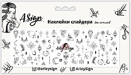 Fragrances, Perfumes, Cosmetics Nail Art Slider Sticker "Black-White Mystery" - Arley Sign