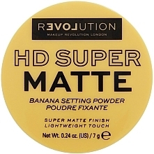 Matte Setting Powder - Relove By Revolution HD Super Matte Banana Powder — photo N2