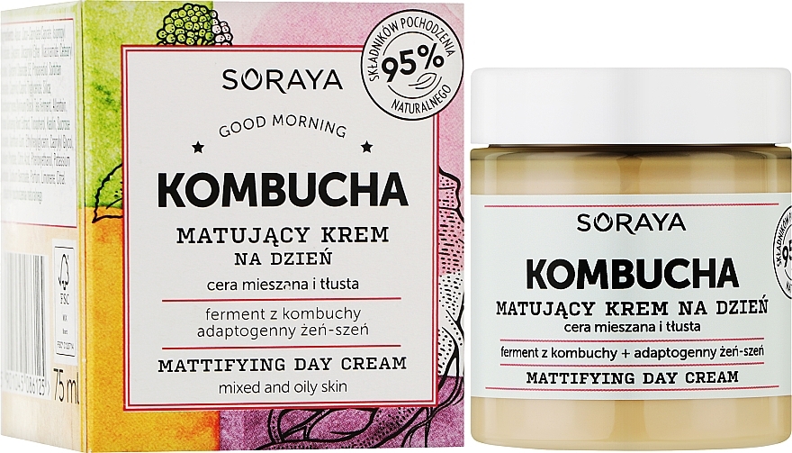 Mattifying Day Cream for Combination & Oily Skin - Soraya Kombucha Mattifying Day Cream — photo N2