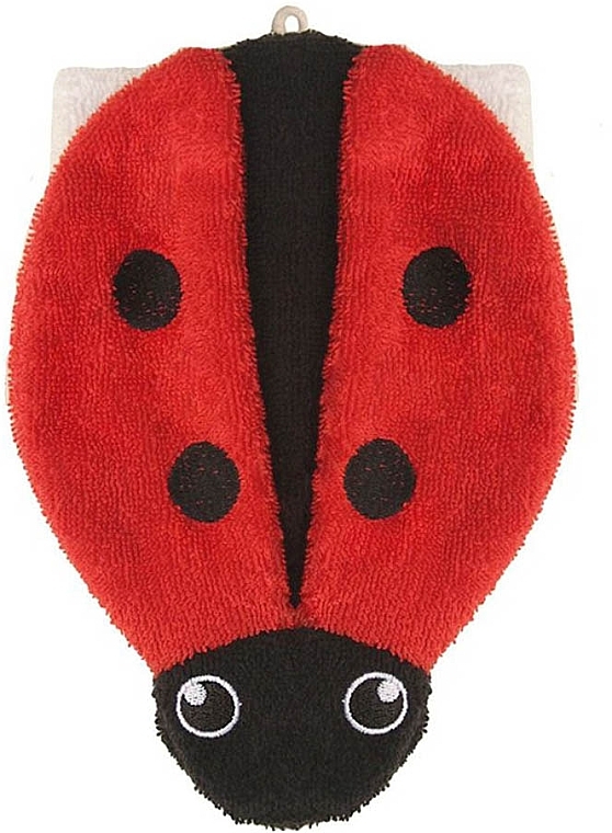 Kids Puppet Bath Sponge 'Ladybug Martin' - Fuernis Wash Glove Big — photo N1