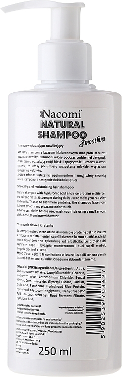 Moisturizing & Smoothing Shampoo - Nacomi Hair Natural Smoothing Shampoo — photo N2