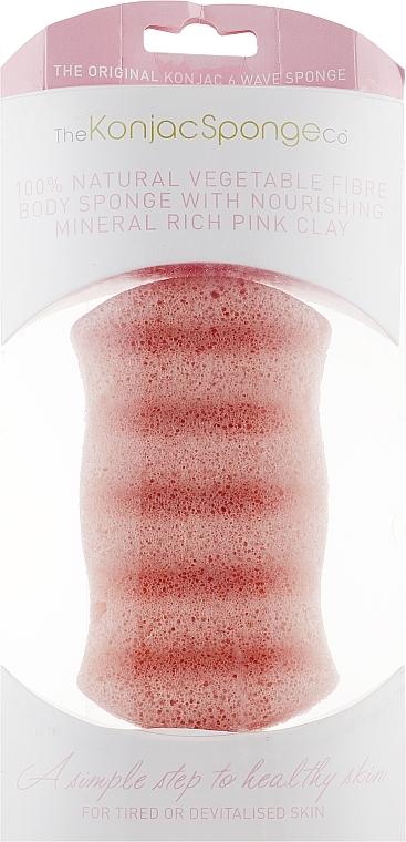 Sponge - The Konjac Sponge Company Premium Six Wave Body Puff French Pink Clay — photo N3