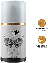 Stimulating Cream with Brightening Effect - Orgie Intimus White Intimate Whitening Cream — photo N2