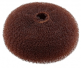 Hair Bun, round, brown, 90 mm - Lussoni Hair Bun Ring Brown — photo N1