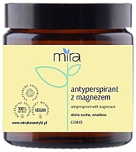 Fragrances, Perfumes, Cosmetics Magnesium Antiperspirant - Mira