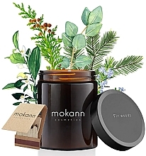 Fragrances, Perfumes, Cosmetics Vegetable Soy Candle 'Spruce Forest' in a Glass Jar - Mokann Cosmetics Soja Canddle