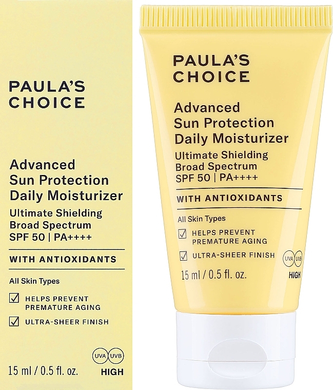 Paula's Choice Advanced Sun Protection Daily Moisturizer SPF 50 PA++++ Travel Size - Moisturizing Sunscreen SPF 50 — photo N1