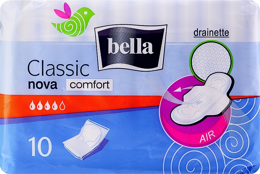 Pantiliners Classic Nova Comfort Drainette, 10 pcs - Bella — photo N3