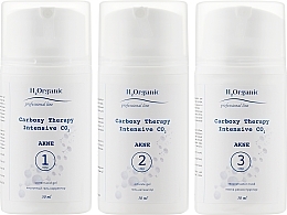 Set "Carboxytherapy. Acne" - H2Organic Carboxy Therapy Intensive CO2 Akne (2xgel/50ml + mask/50ml) — photo N1