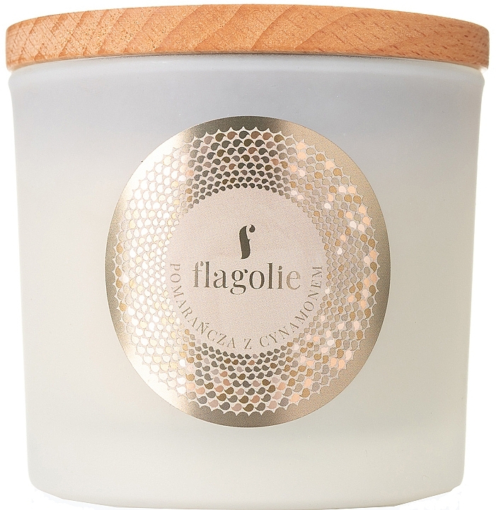 Scented Candle in Glass "Orange & Cinnamon" - Flagolie Fragranced Candle Orange & Cinnamon — photo N1