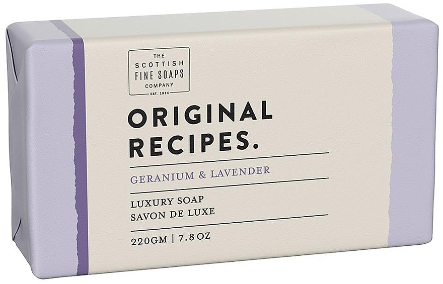 Geranium & Lavender Soap - Scottish Fine Soaps Original Recipes Geranium & Lavender Luxury Soap Bar — photo N1
