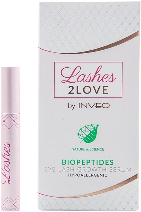 Biopeptide Lash Serum, hypoallergenic - Inveo Lashes 2 Love Biopeptides Eye Lash Growth Serum — photo N1