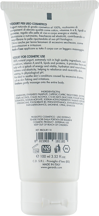 Natural Body Yoghurt - Gerard's Cosmetics Must Have Face Lulur Natural Yoghurt — photo N2