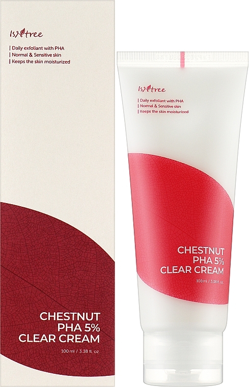 Exfoliating PHA Cream - IsNtree Chestnut PHA 5% Clear Cream  — photo N2