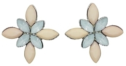 Women Earrings, gray-beige petals - Lolita Accessories — photo N1