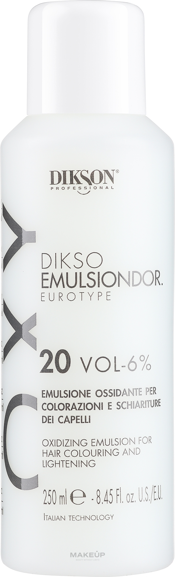 Creamy Oxidizing Agent 6% - Dikson Tec Emulsion Eurotype  — photo 250 ml