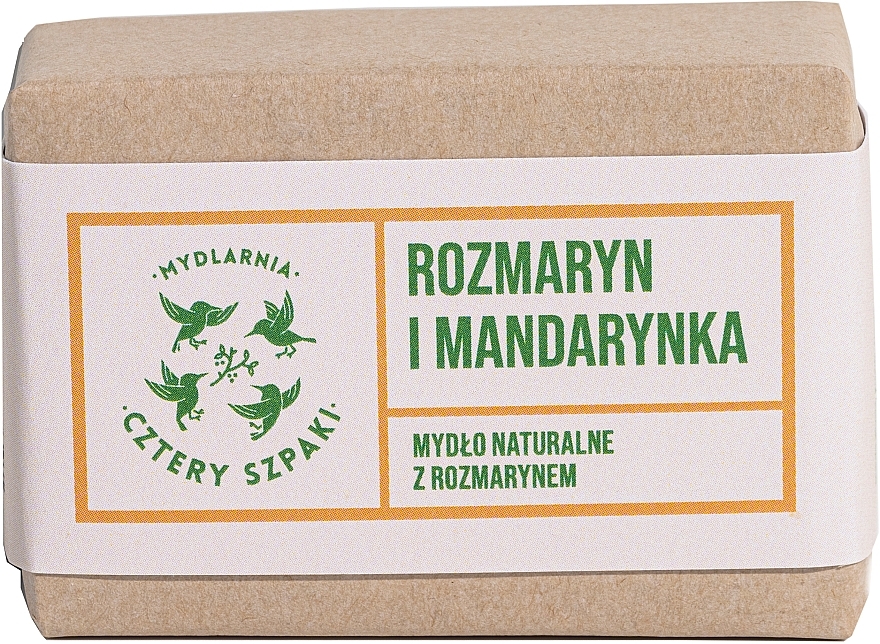 Natural Tangerine & Rosemary Soap - Cztery Szpaki — photo N2
