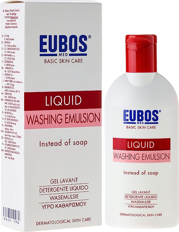 Shower Emulsion - Eubos Med Basic Skin Care Liquid Washing Emulsion Red — photo N1
