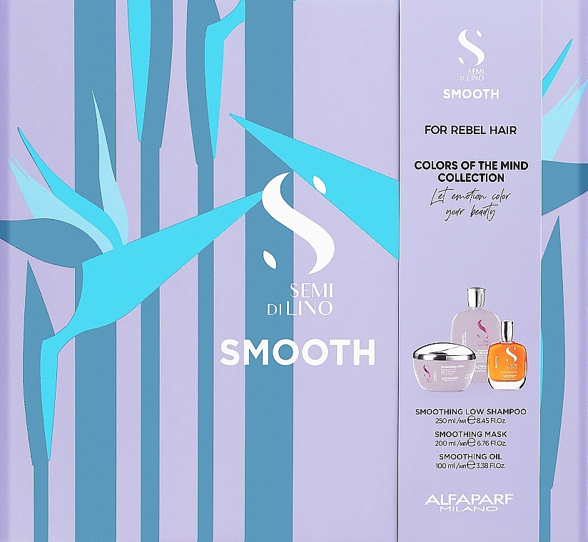 Set - Alfaparf Semi di Lino Smooth Holiday Kit 2022  — photo N1